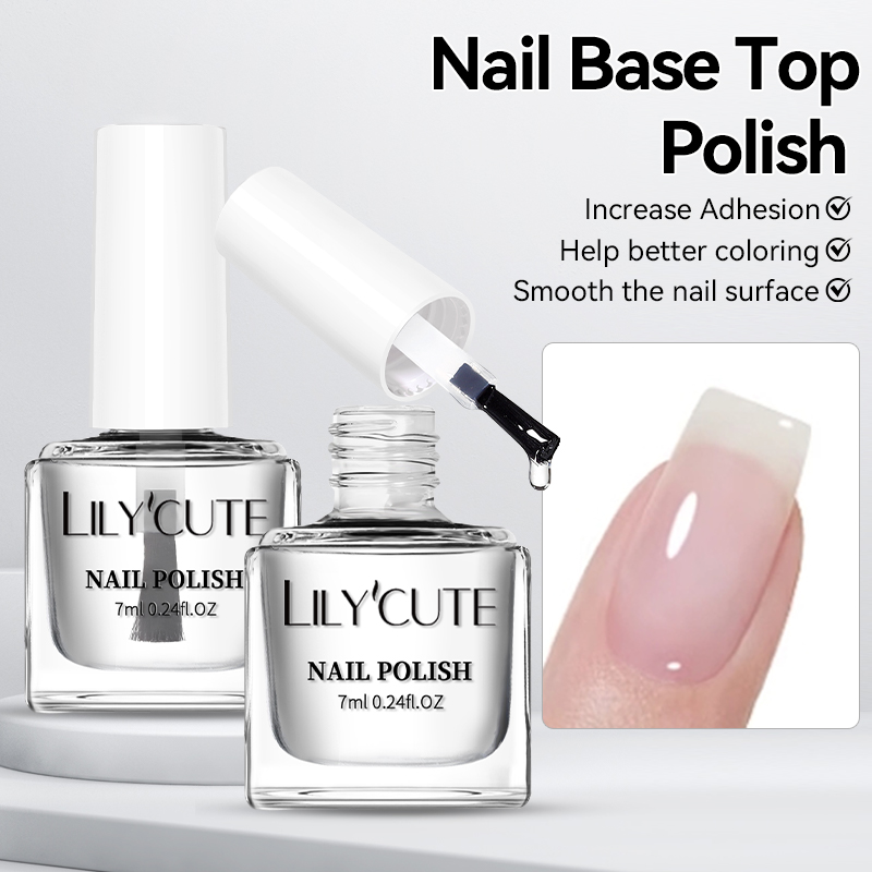 Resin Art Equipment - LILYCUTE 7ml Nagelbasis Top Polish Transparante