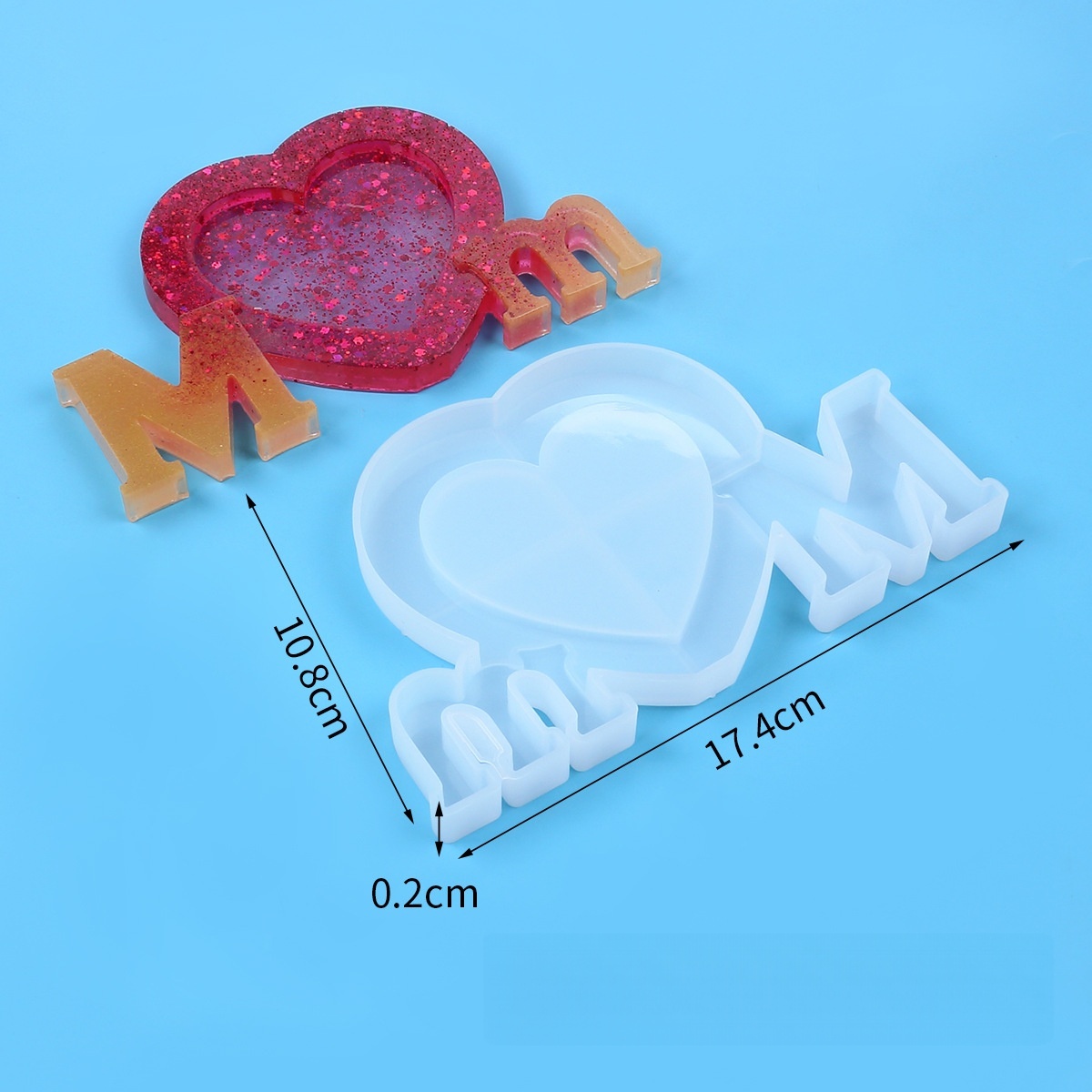 Letter Mm Epoxyhars Siliconen  - Resin Art Alphabet recensie en prijs