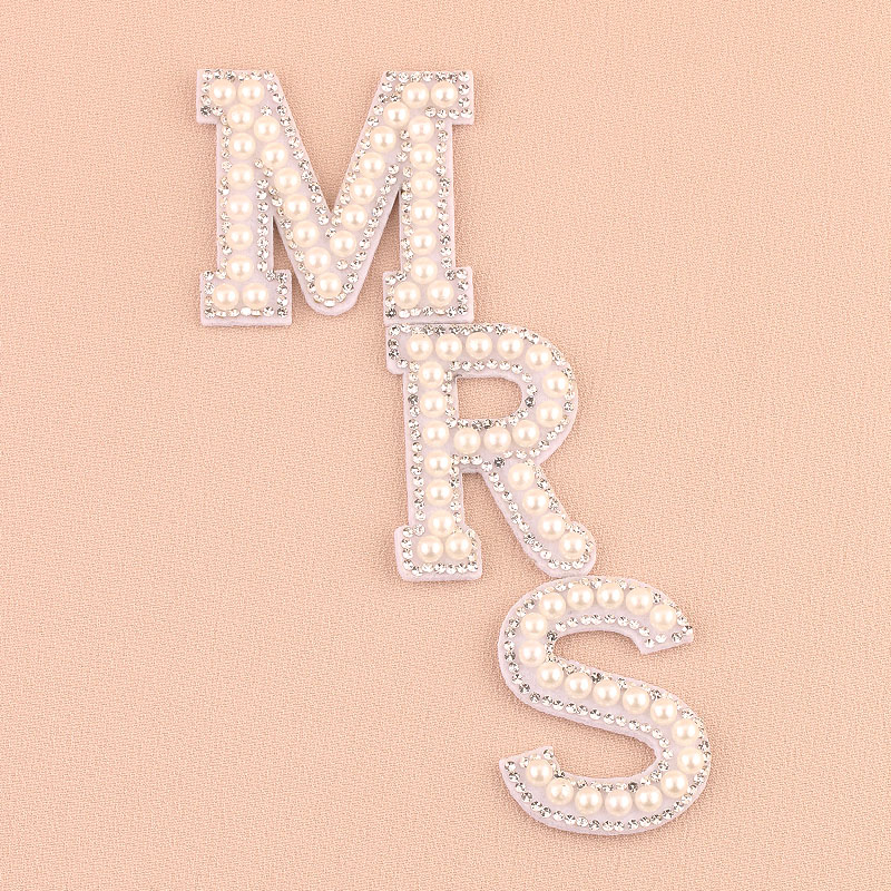 1 set MRS faux parel strass le - Resin Art Alphabet recensie en prijs