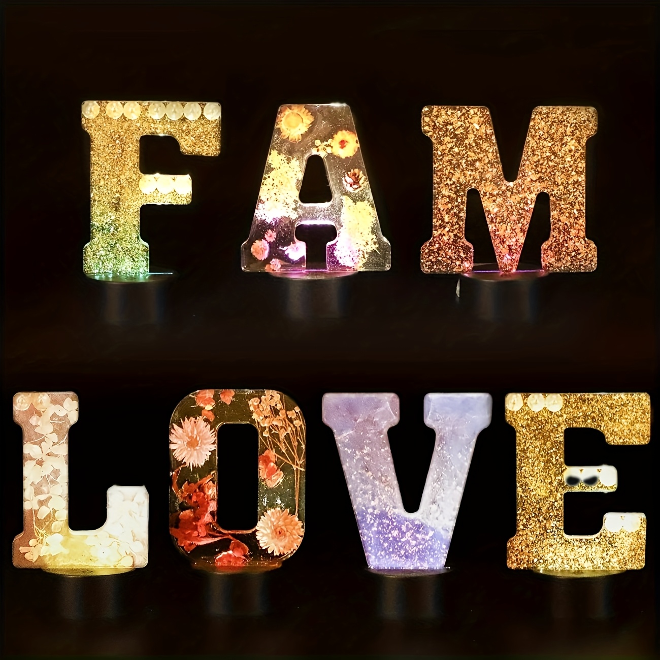 7-inch grote letterharsmal, 3D - Resin Art Alphabet recensie en prijs