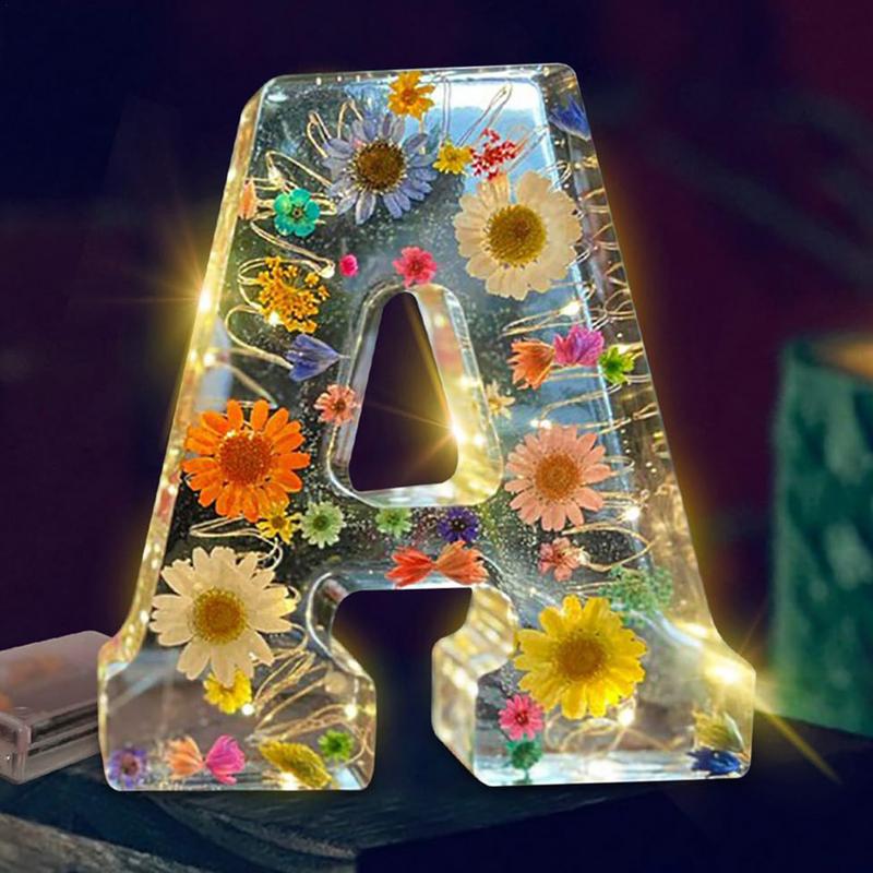 Bloemen 26 Letters Nachtlampje - Resin Art Alphabet recensie en prijs